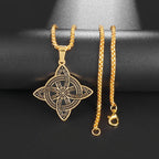 Celtic Witch Knot Pendant Necklace — Steel