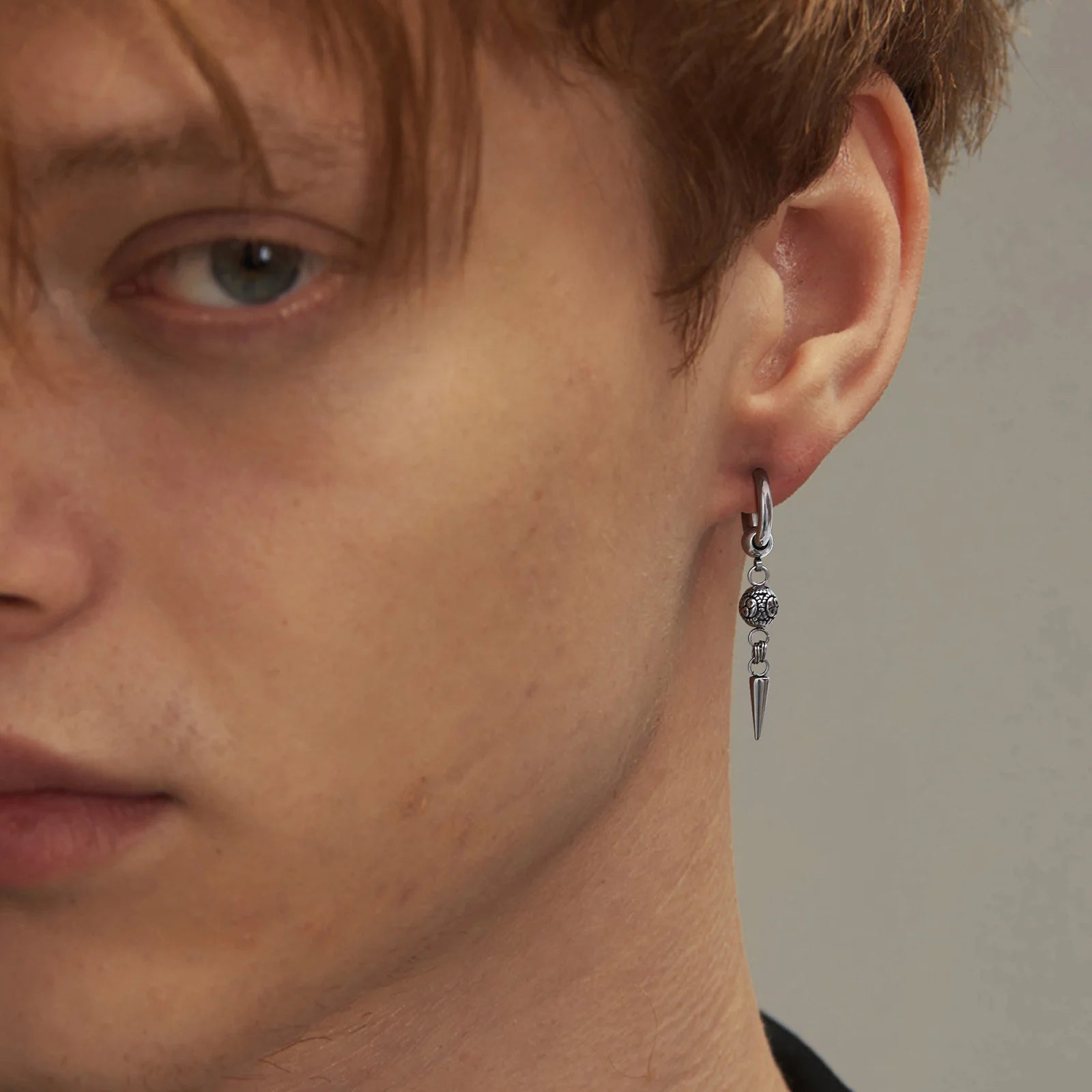 Cross Hoop Earrings — Stainless Steel