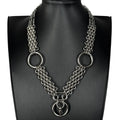 Personalized Punk Grunge Rock Spike Chain Cool Fashion Handmade Geometric Necklace Goth Y2k Charm Jewelry Hip Hop