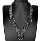 Personalized Punk Grunge Rock Spike Chain Cool Fashion Handmade Geometric Necklace Goth Y2k Charm Jewelry Hip Hop