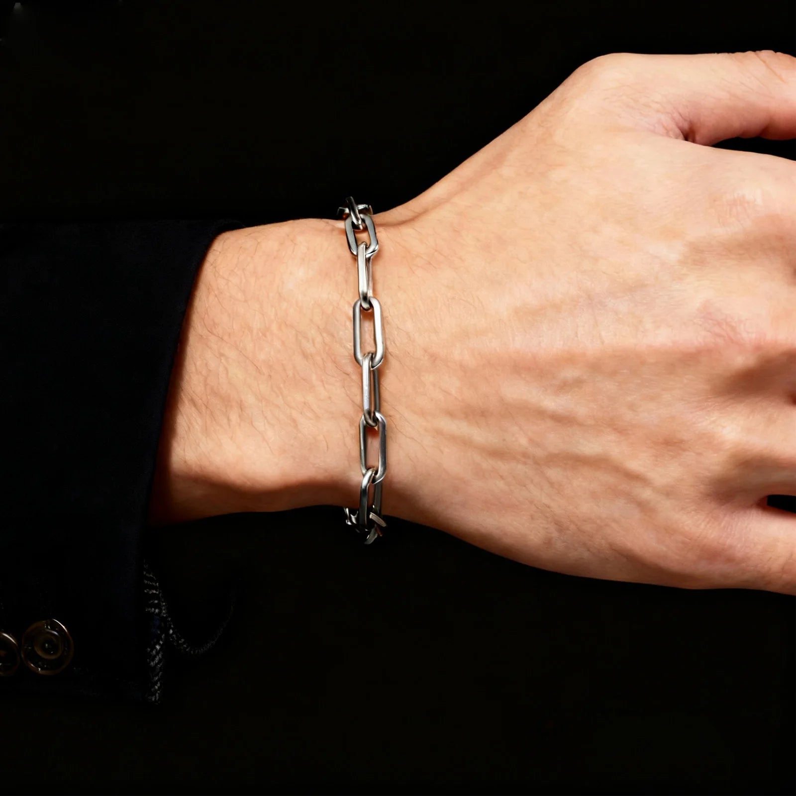 Paperclip Chain Bracelet 5mm — Stainless