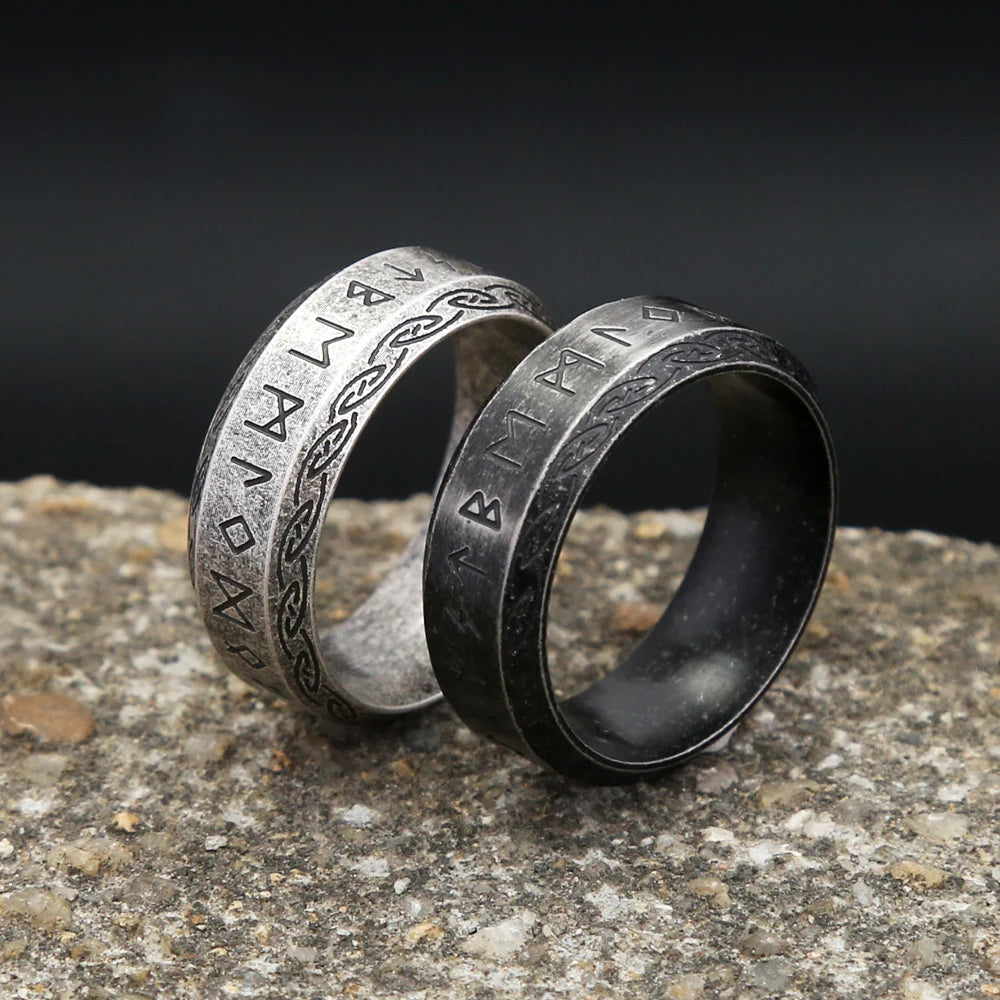 Viking Rune Ring — Stainless Steel
