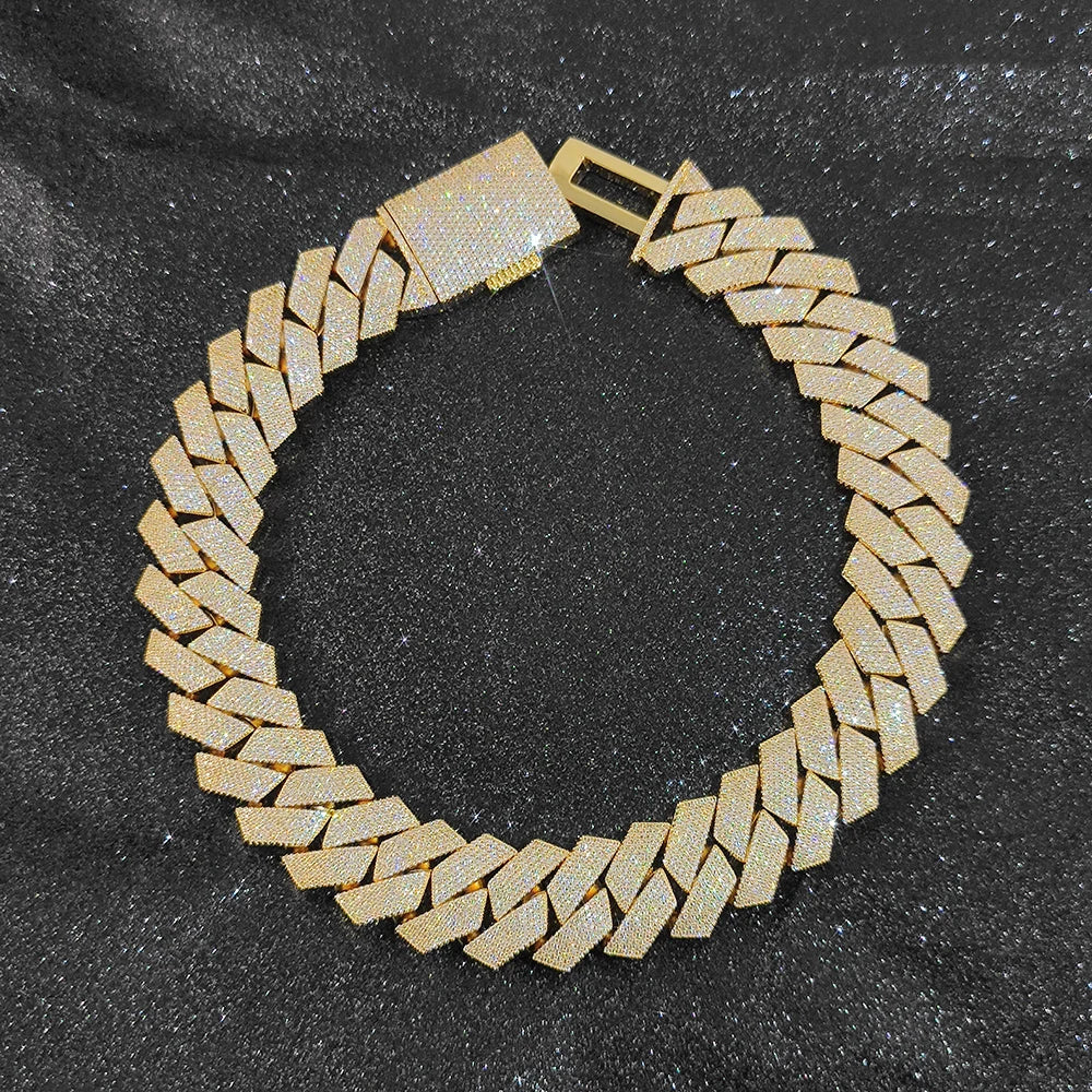 Iced Out Cuban Chain Necklace Stainless Steel 25MM