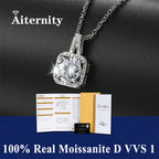 0.5ct-1.0ct VVS1 D Color Moissanite Necklace 925 Soild Sterling Sliver Chain with Certificate Fine Jewelry for Woman Jewelry