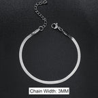Stainless Steel Snake Bracelet Blade Chain