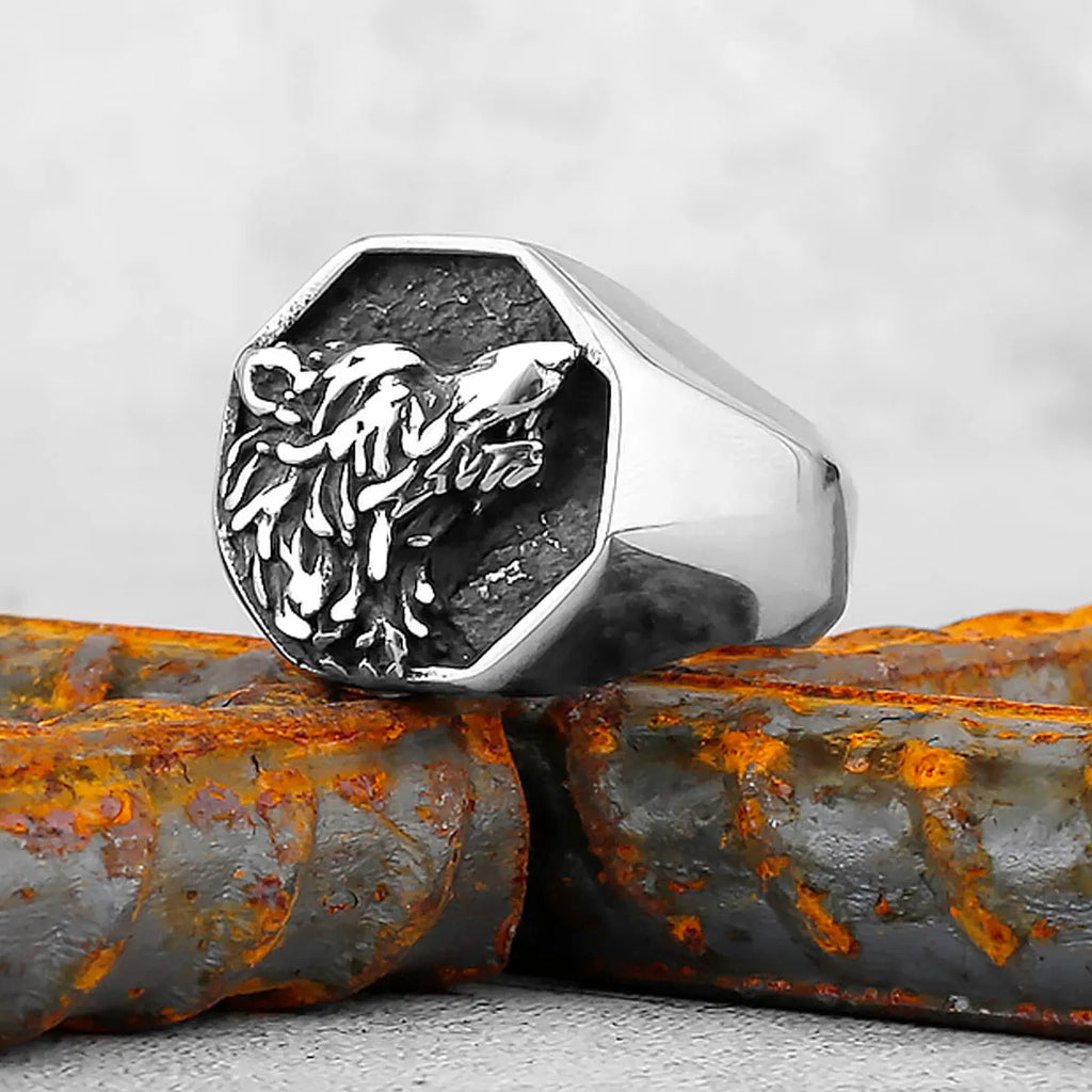 Ring Viking Wolf Stainless Steel
