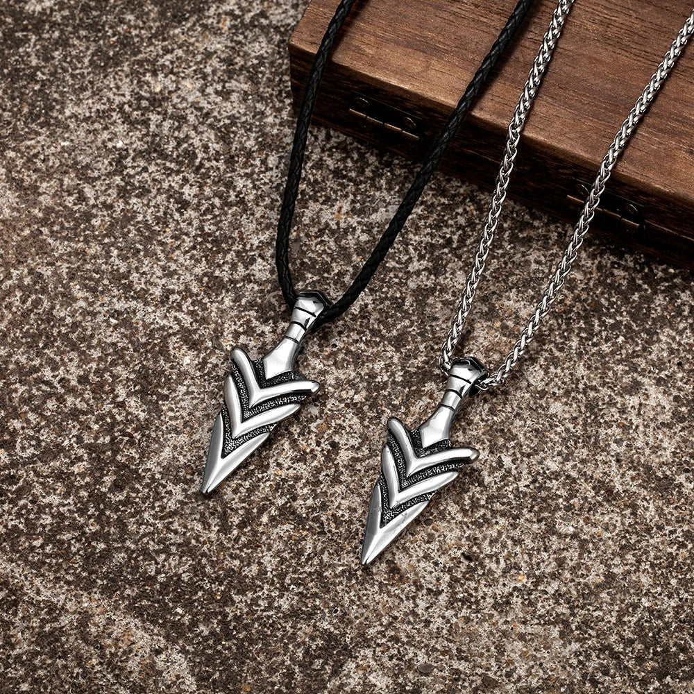 Odin's Spear Gungnir Pendant Necklace — Steel