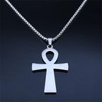 Egyptian Ankh Cross Necklace — Stainless Steel