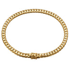Hip Hop Bling Gold Cuban Link Chain Necklace For Men, Rapper Style Tank Chain Jewelry, Trendy Whip Chain Necklace