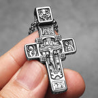 Jesus Cross Pendant Necklace — Stainless Steel