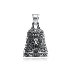 Gothic Lion Head Bell Pendant — Stainless Steel