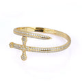 Iced Out Sword Bracelet Gold 18K