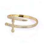 Iced Out Sword Bracelet Gold 18K