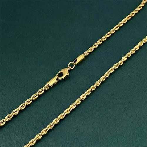 3MM Twisted Rope Necklace — Two-Tone