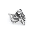 Butterfly Skull Steel Ring Gothic Punk Motorcycle