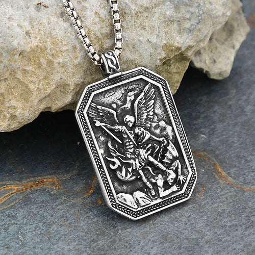 Archangel Protection Pendant — Stainless