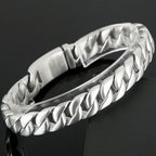 Brushed Man Bracelet for Men 12MM Matte Solid Stainless Steel Men's On Hand Bands Bracelets Male Jewelry Iron Mannen