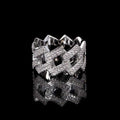 Iced Out Cuban Ring Stainless Steel 14MM