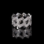 Iced Out Cuban Ring Stainless Steel 14MM