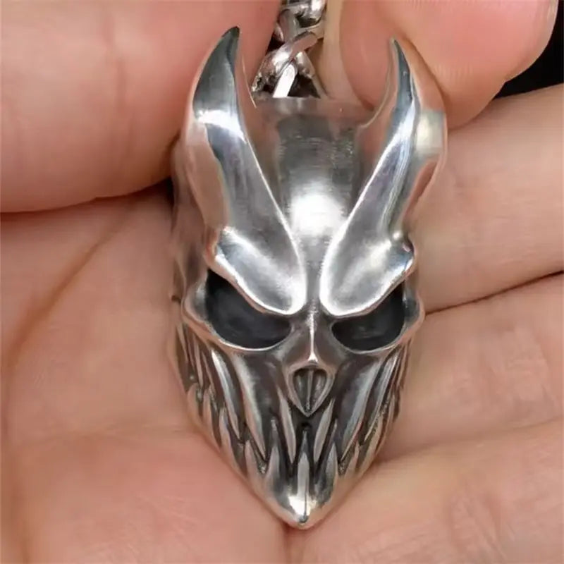 Retro Domineering Ghost Skull Pendant Necklace Men's Personalized Punk Hip-Hop Cool Halloween Jewelry Gift