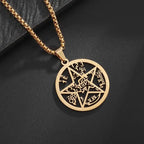 Stainless Steel Solomon Flower of Life Chakra Spirituality Necklace Archangel Sacred Geometry Metatron Pendant Jewelry Men Women