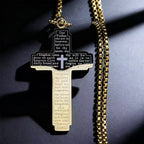 Bible Cross Stainless Steel Pendant Necklace