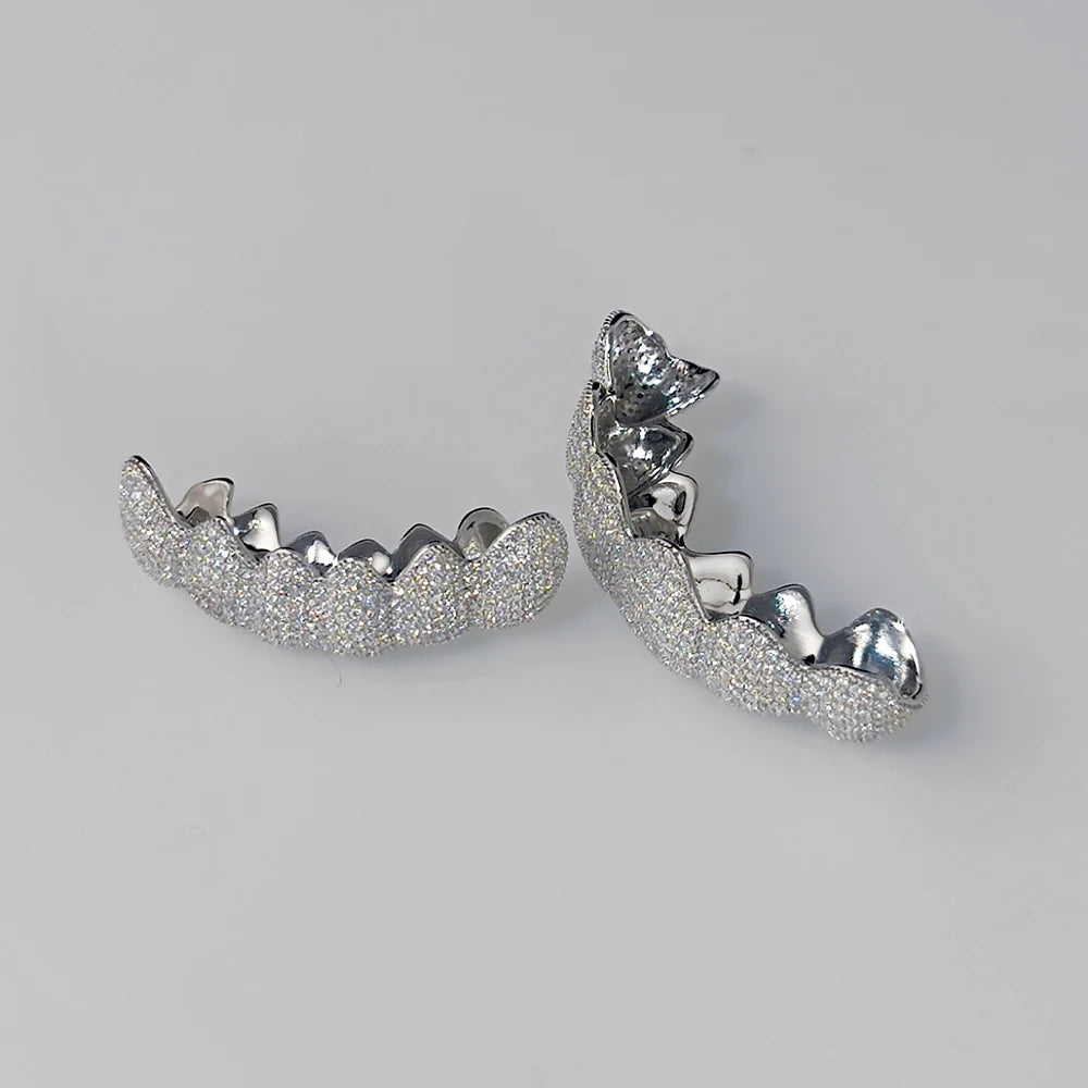 925 Silver VVS Moissanite Grillz Iced Out