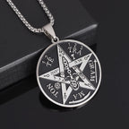 Celtic Witch Knot Pendant Necklace — Steel
