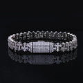Iced Out Cross Bracelet Stainless Steel 8MM