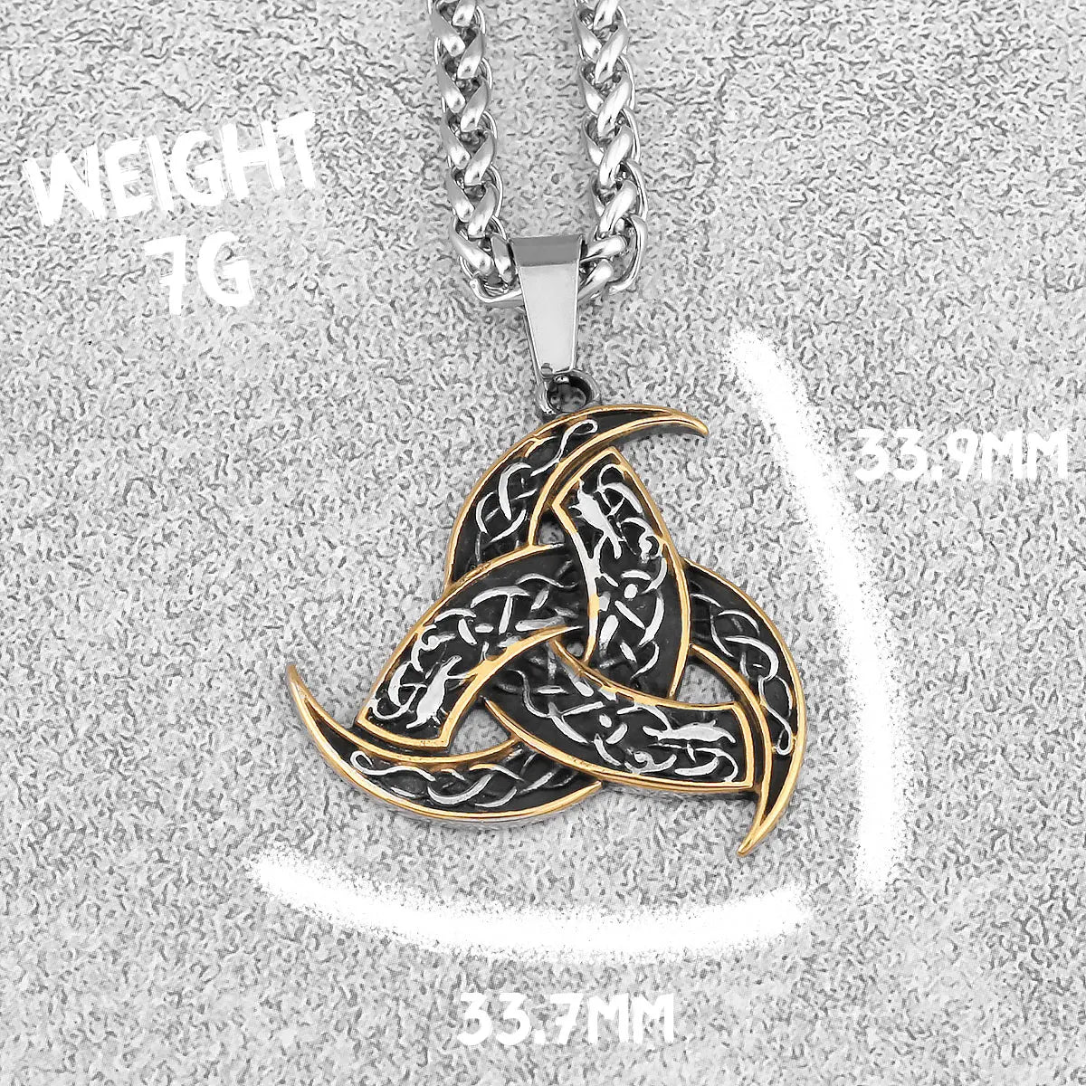 Celtic Trinity Knot Pendant Necklace — Stainless Steel