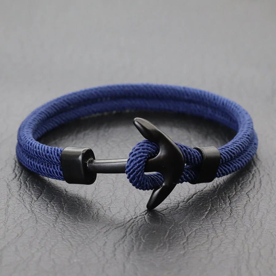 Nautical Anchor Rope Bracelet 4mm — Outdoor Sailing, Multi-Color