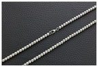 Round Bead Chain Necklace — Stainless Steel