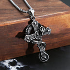 Skull Cross Stainless Steel Pendant Necklace