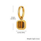 Natural Stone Huggie Hoop Earrings — SS
