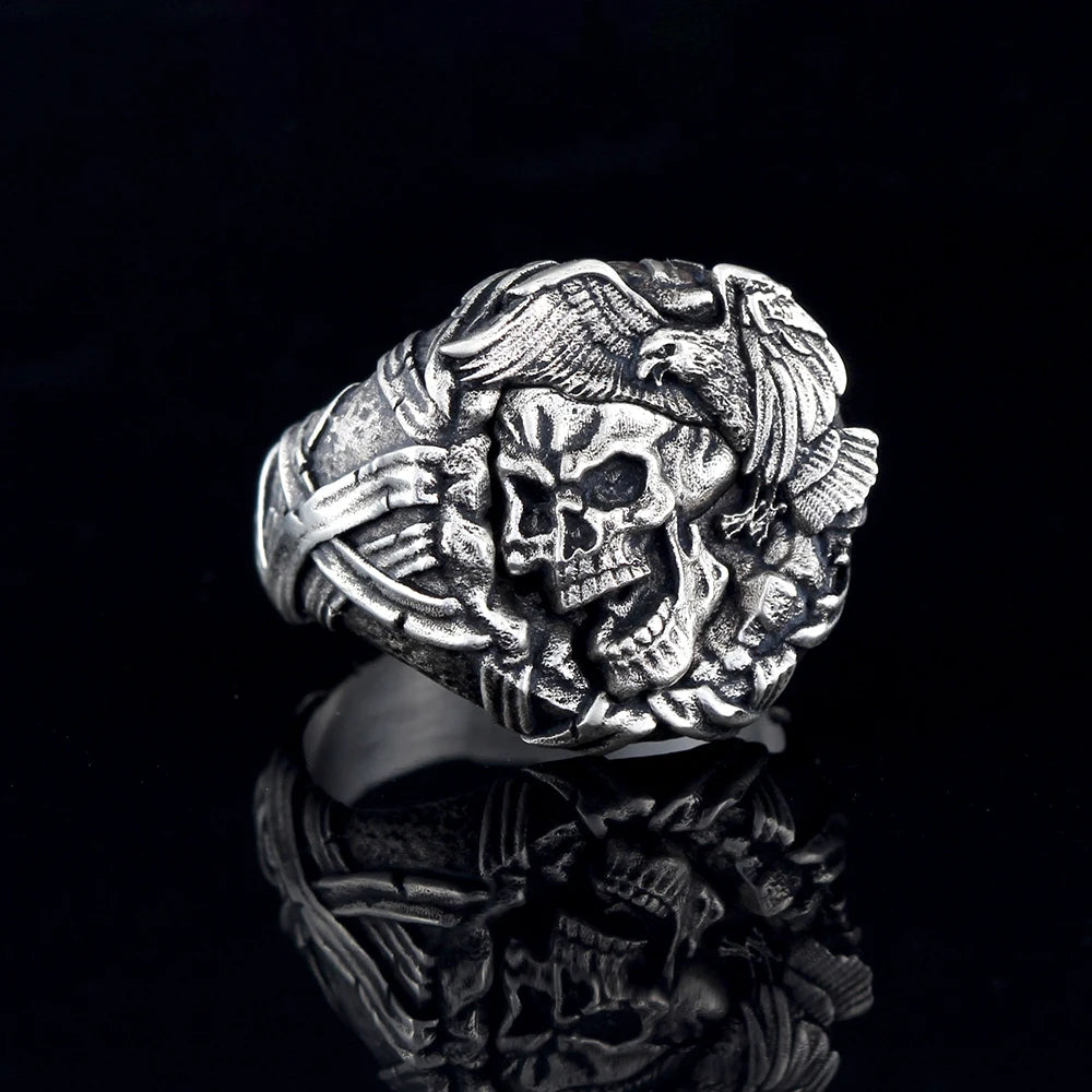 Gothic Skull Ring — 925 Silver