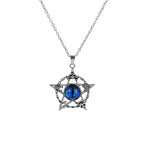 Antique Evil Eye Pendant Necklace For Women Men Creative Punk Hollow Star Colorful Eyeball Connect Choker Chain Jewelry