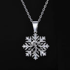 Gold Snowflake Pendant Necklace Statement