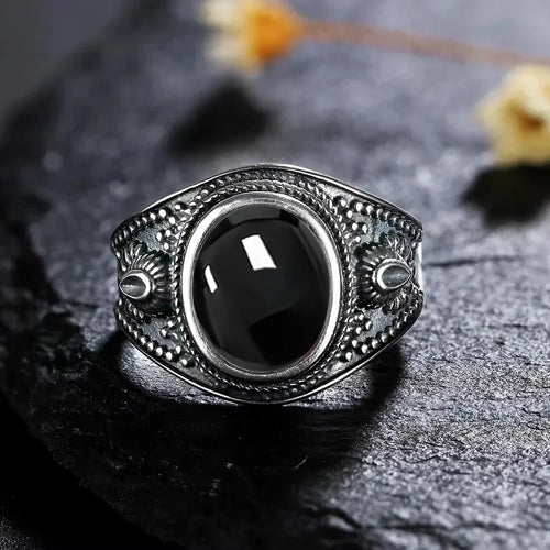 10MM Vintage Black Ring