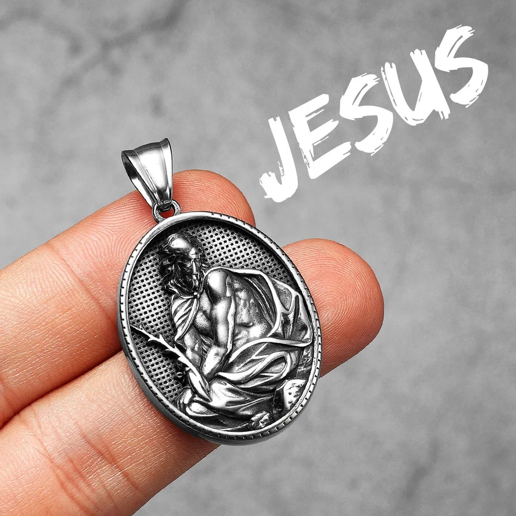 Saint Andrew Pendant Necklace Stainless Steel