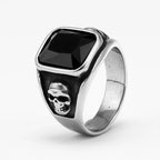 Skull Gemstone Ring — Stainless Steel