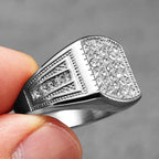 Gemstone Minimal Ring — Stainless Steel