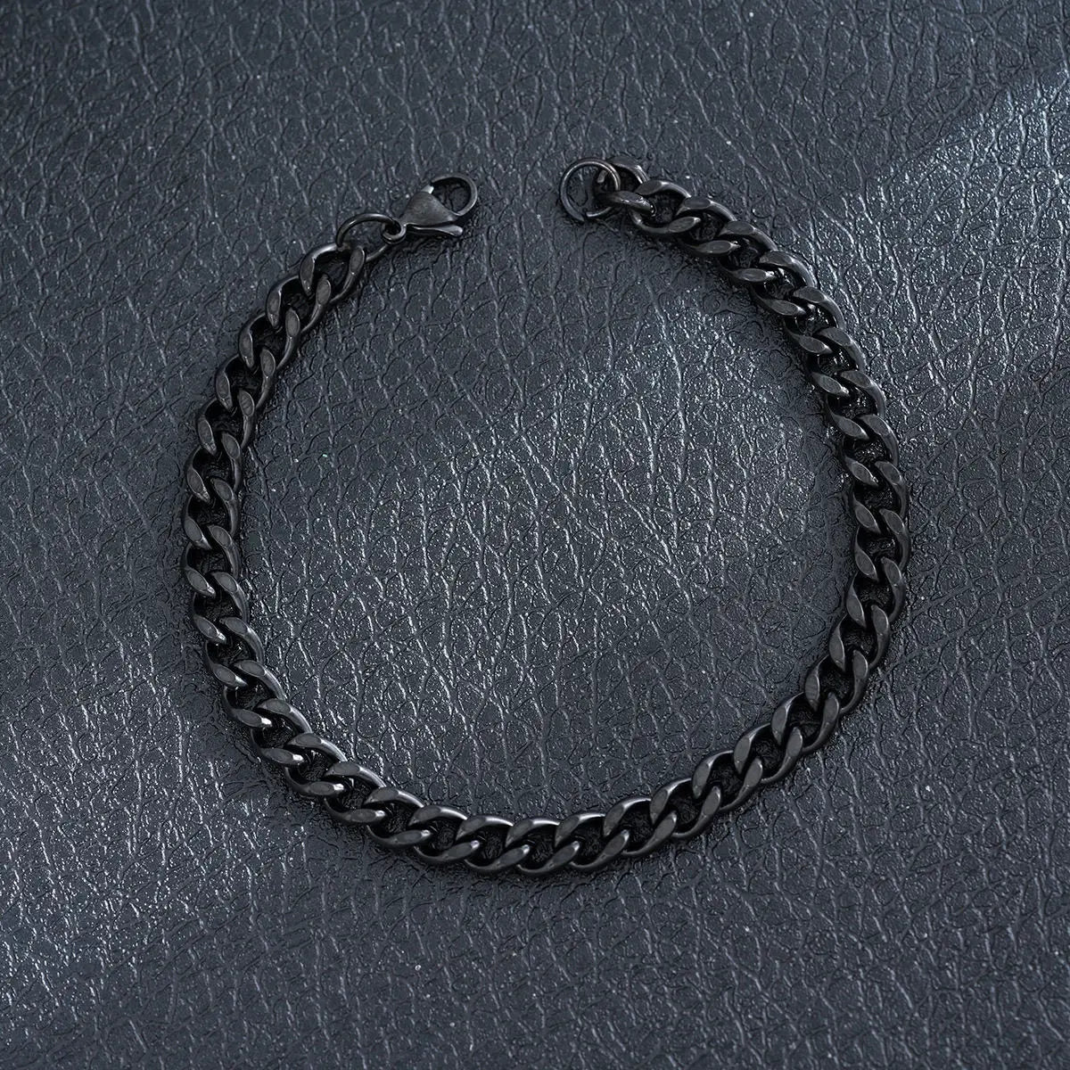 New Stylish Black Metal Chain Bracelets for Men Women Multiple Designs Punk Gothic 316L Stainless steel Jewelry Gift