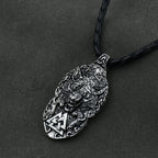 Wolf Head Triskelion Pendant Necklace — Zinc Alloy