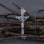Jesus Cross Pendant Necklace — Stainless Steel