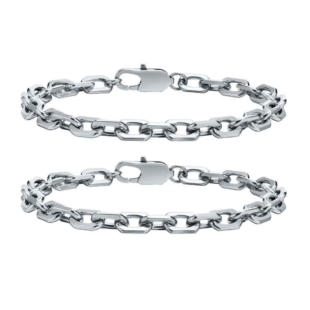 Rolo Link Chain Bracelet — Stainless Steel