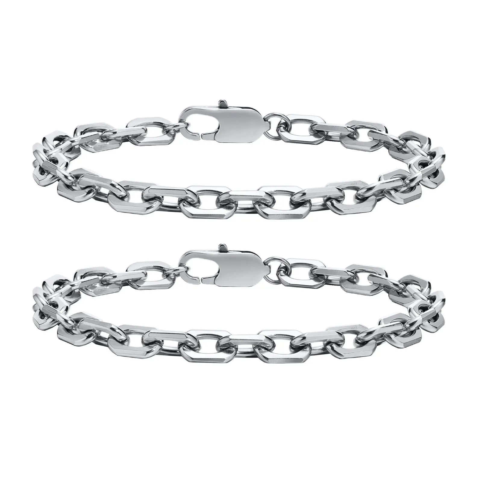Rolo Link Chain Bracelet — Stainless Steel