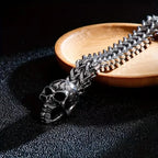 Double Skull Cuban Bracelet — Gothic