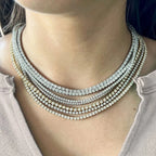 Iced Out Tennis Choker — Stainless Steel