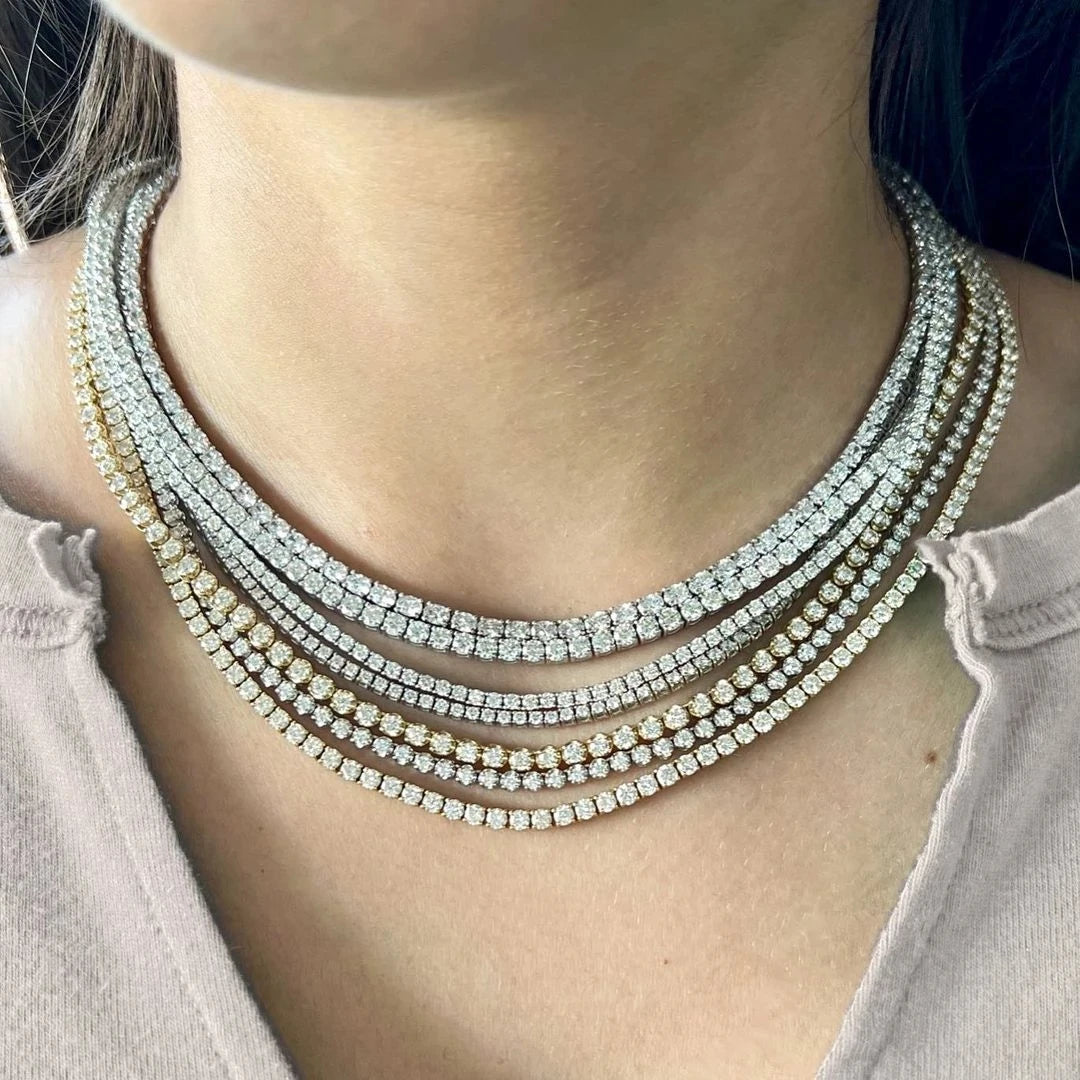 Iced Out Tennis Choker — Stainless Steel