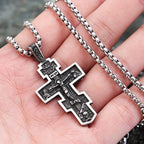 Cross Jesus Steel Pendant 316L Gothic Religious
